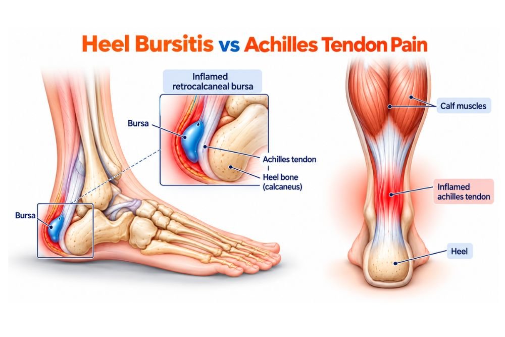 Heel Bursitis vs Achilles Tendon Pain