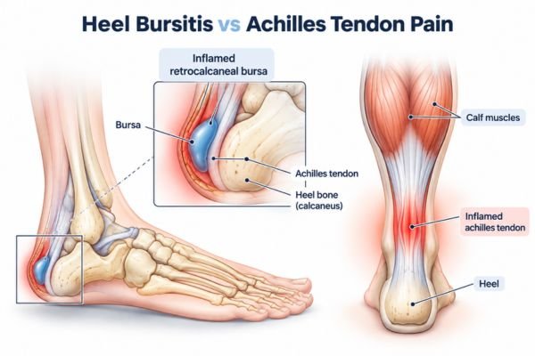 Heel Bursitis vs Achilles Tendon Pain