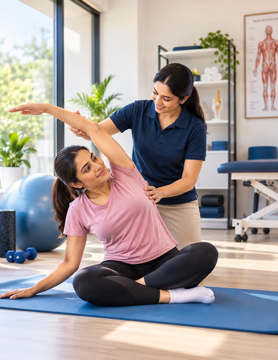 Guided-Stretch-in-a-Modern-Physiotherapy-Clinic